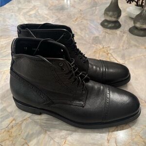 Aquitalia Carter Men's Black Leathers - Classic Lace-Up 13D $89.95